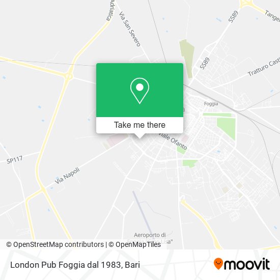 London Pub Foggia dal 1983 map