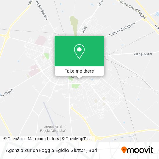 Agenzia Zurich Foggia Egidio Giuttari map