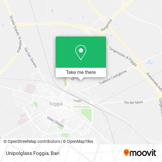 Unipolglass Foggia map