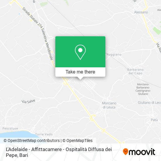 L'Adelaide - Affittacamere - Ospitalità Diffusa dei Pepe map