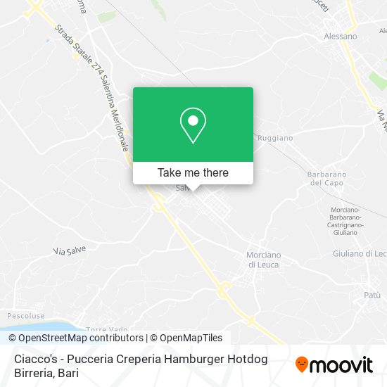 Ciacco's - Pucceria Creperia Hamburger Hotdog Birreria map
