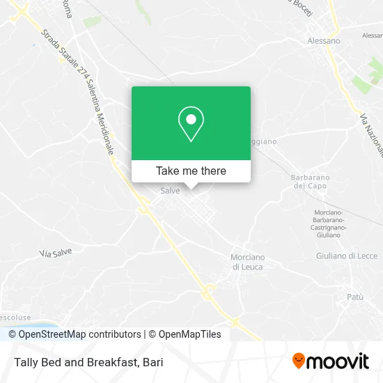 Tally Bed and Breakfast map