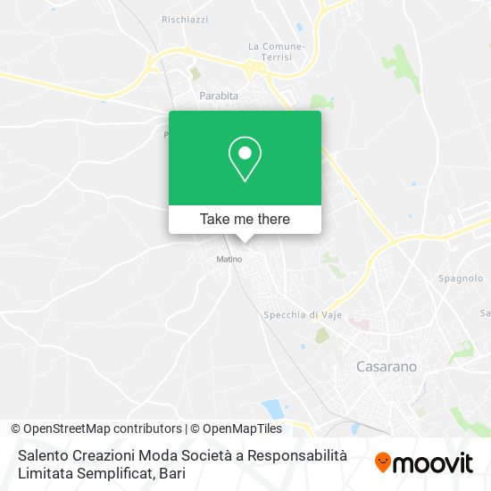 Salento Creazioni Moda Società a Responsabilità Limitata Semplificat map