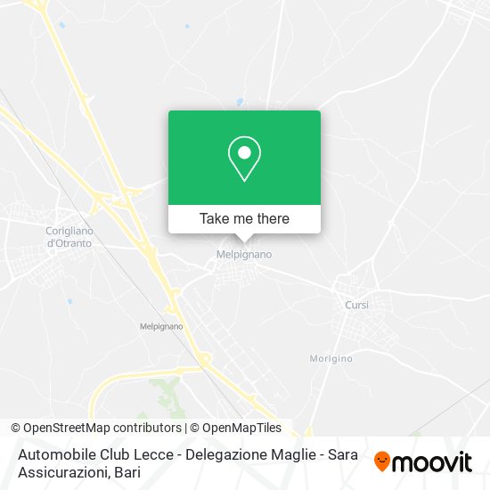 Automobile Club Lecce - Delegazione Maglie - Sara Assicurazioni map