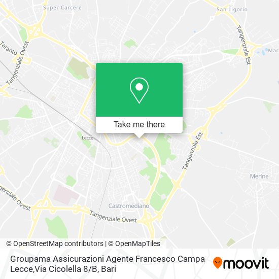 Groupama Assicurazioni Agente Francesco Campa Lecce,Via Cicolella 8 / B map