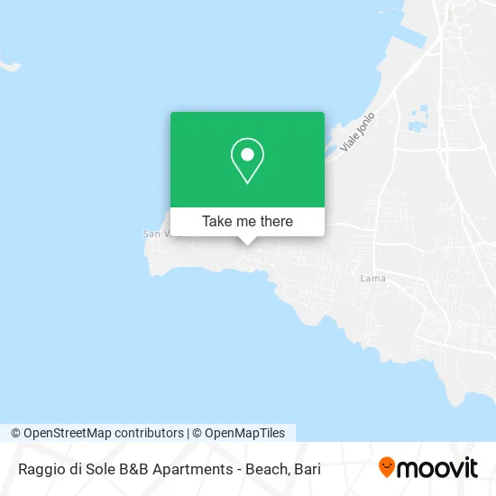 Ray of Sunshine B&B Apartments - Beach map