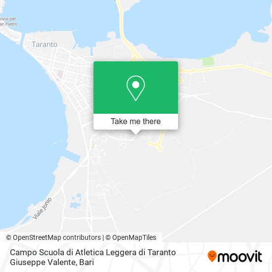 Campo Scuola di Atletica Leggera di Taranto Giuseppe Valente map