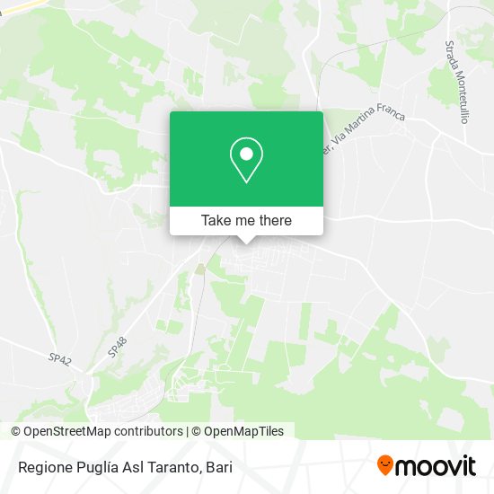Regione Puglía Asl Taranto map