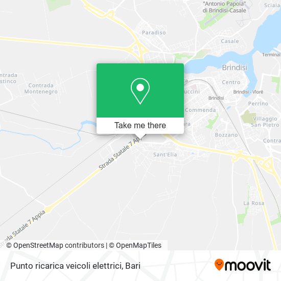 Punto ricarica veicoli elettrici map