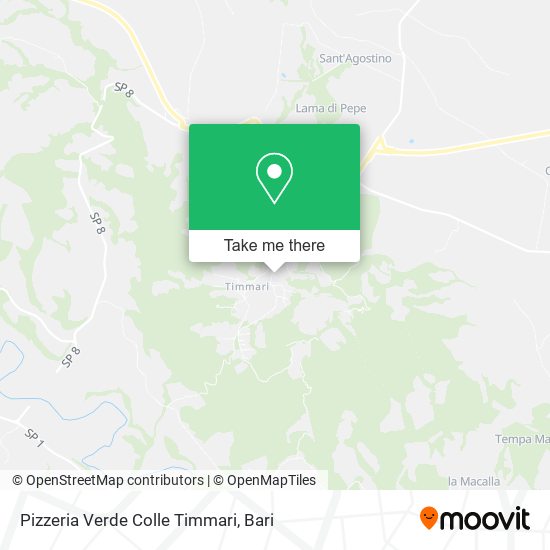 Pizzeria Verde Colle Timmari map