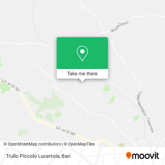 Trullo Piccolo Lucertola map