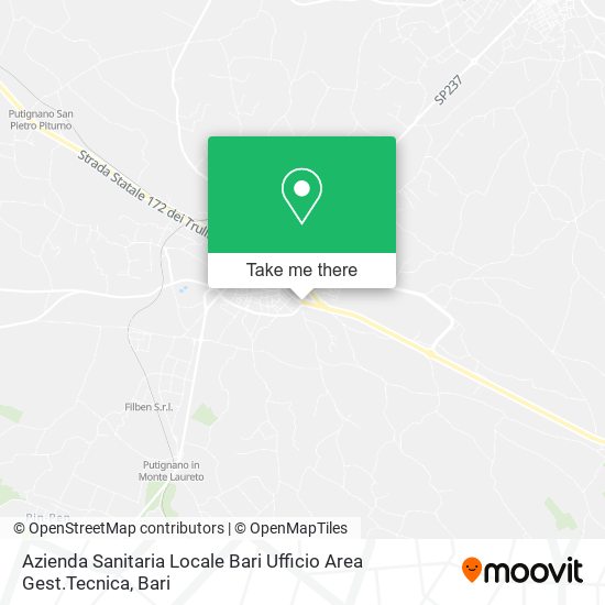 Azienda Sanitaria Locale Bari Ufficio Area Gest.Tecnica map
