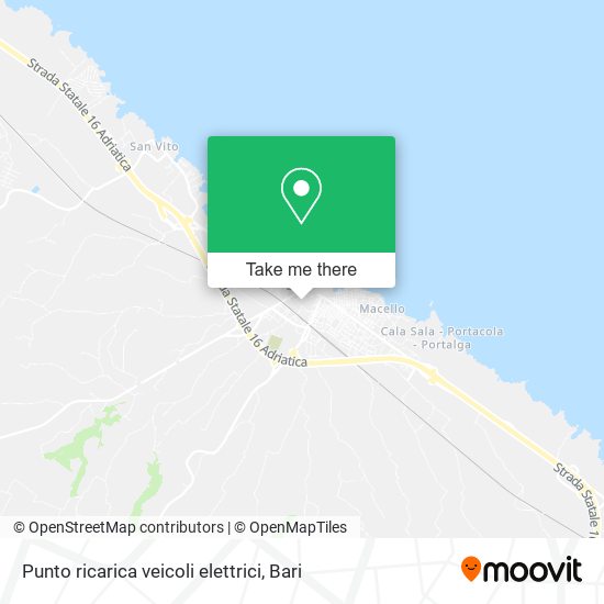 Punto ricarica veicoli elettrici map