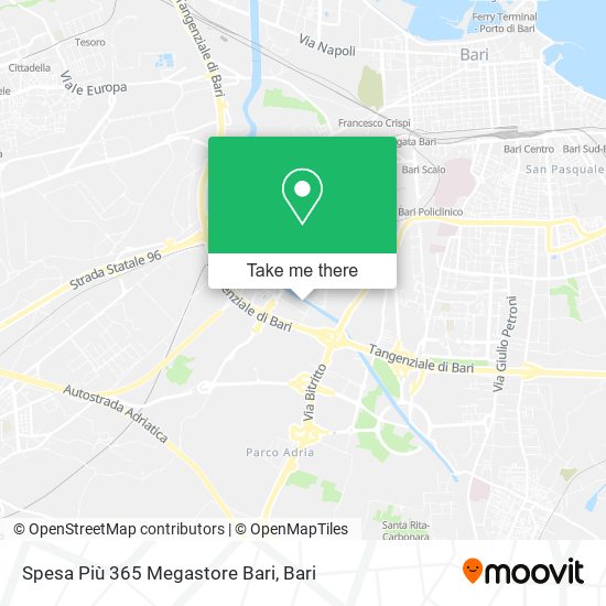 Spesa Più 365 Megastore Bari map