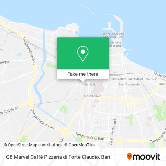 Q8 Marvel Caffè Pizzeria di Forte Claudio map
