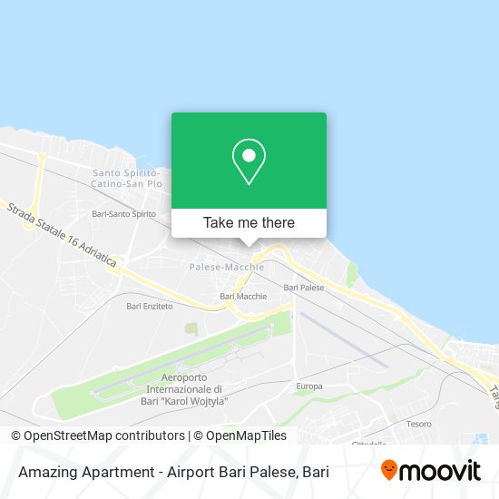 Amazing Apartment - Airport Bari Palese map