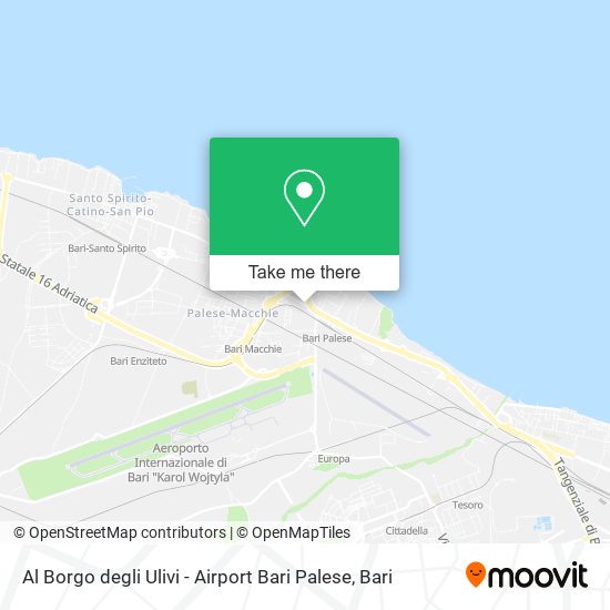 Al Borgo degli Ulivi - Airport Bari Palese map
