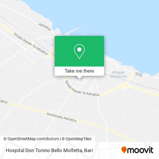 Hospital Don Tonino Bello Molfetta map