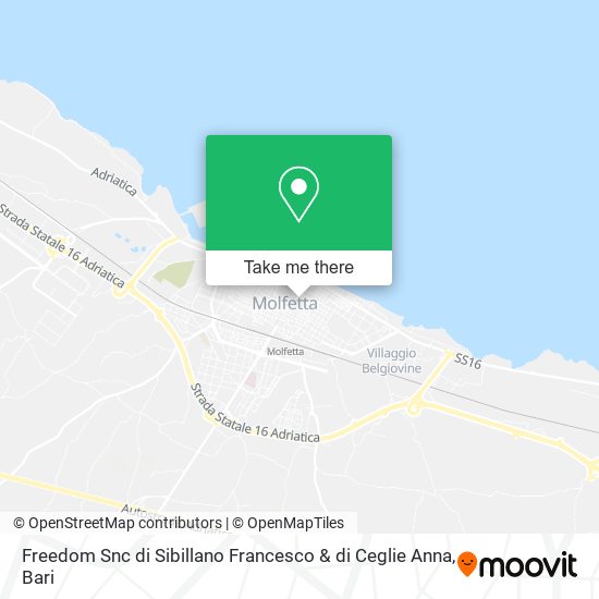 Freedom Snc di Sibillano Francesco & di Ceglie Anna map