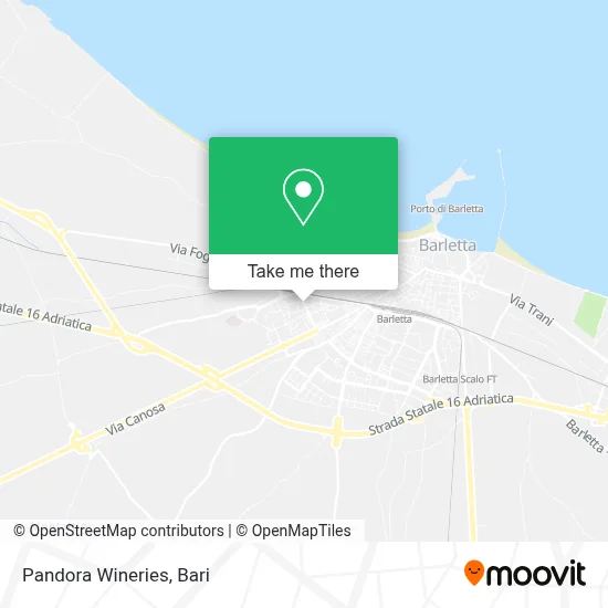 Pandora Wineries map