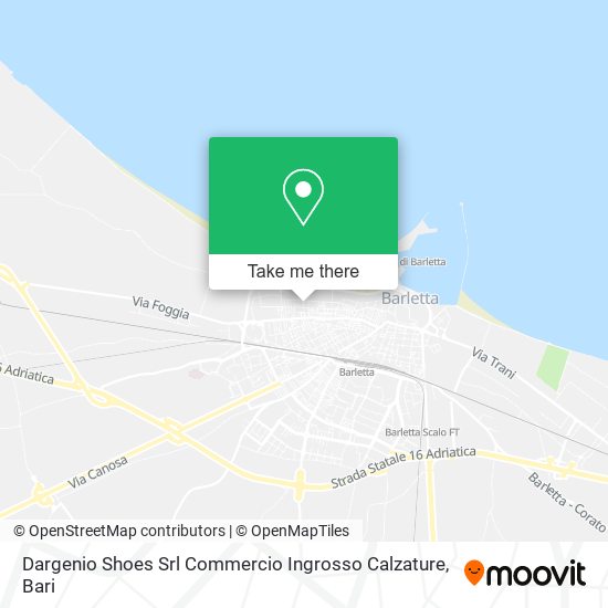 Dargenio Shoes Srl Commercio Ingrosso Calzature map