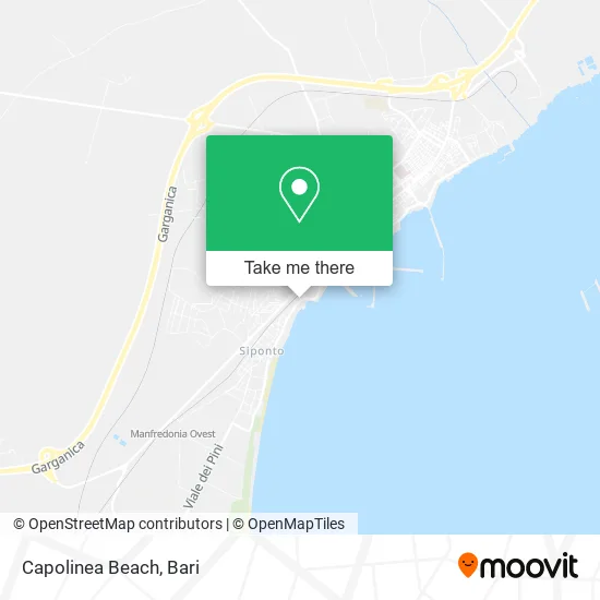 Capolinea Beach map