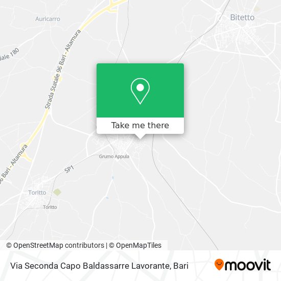 Via Seconda Capo Baldassarre Lavorante map
