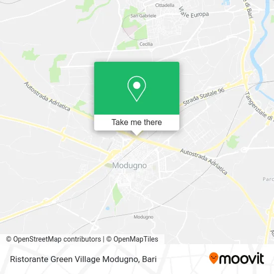Green Village Restaurant Modugno map