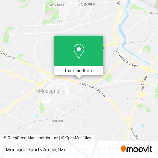 Modugno Sports Arena map