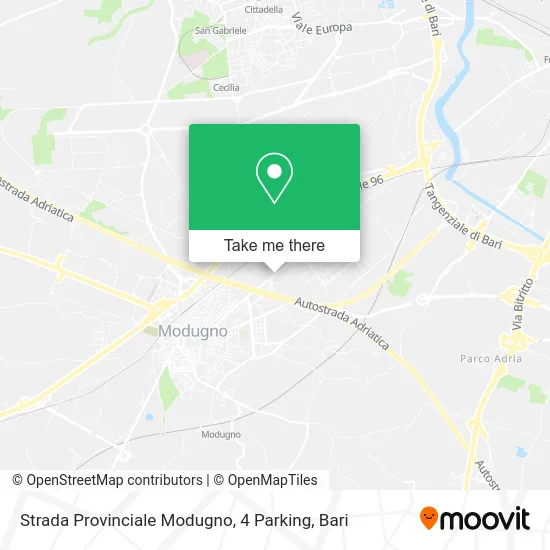 Provincial Road Modugno, 4 Parking map