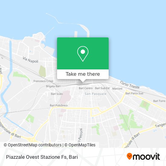 Piazzale Ovest Stazione Fs map