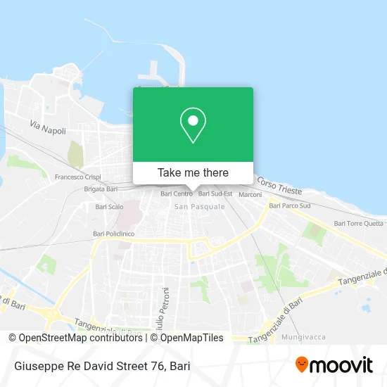 Giuseppe Re David Street 76 map