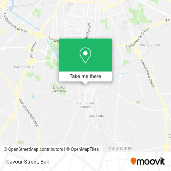 Cavour Street map