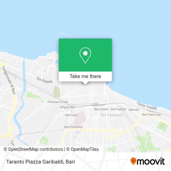 Taranto Piazza Garibaldi map
