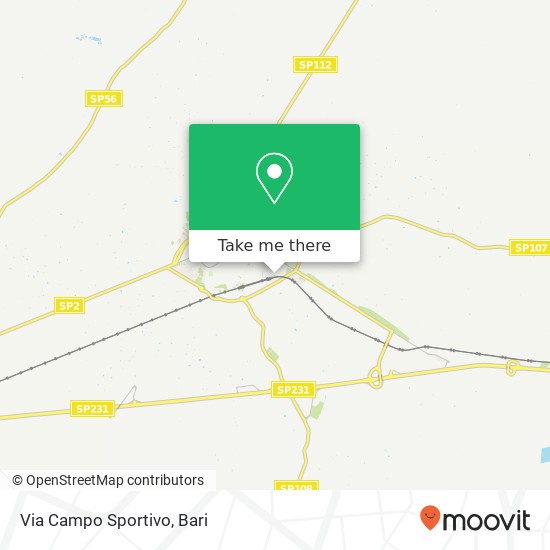 Via Campo Sportivo map