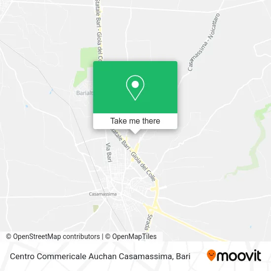Centro Commericale Auchan Casamassima map