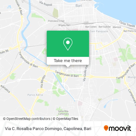 Via C. Rosalba Parco Domingo, Capolinea map