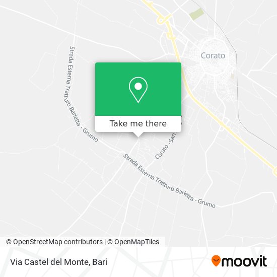 Via Castel del Monte map