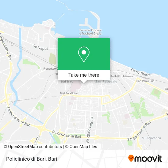 Policlinico di Bari map