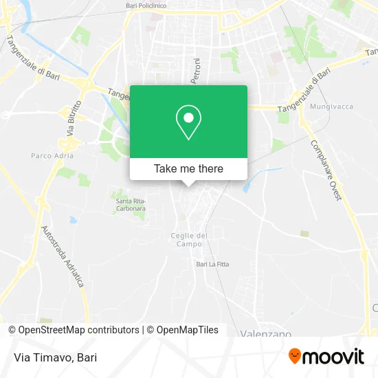 Via Timavo map