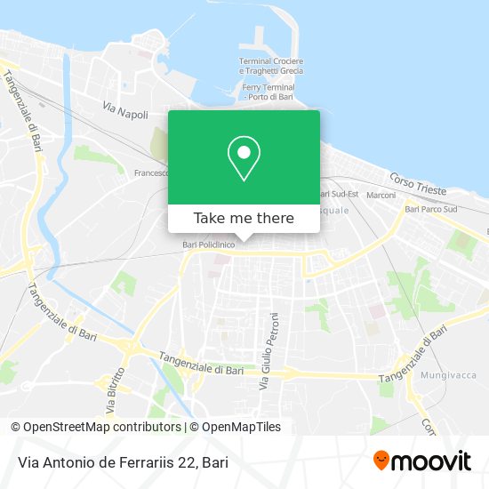 Via Antonio de Ferrariis 22 map