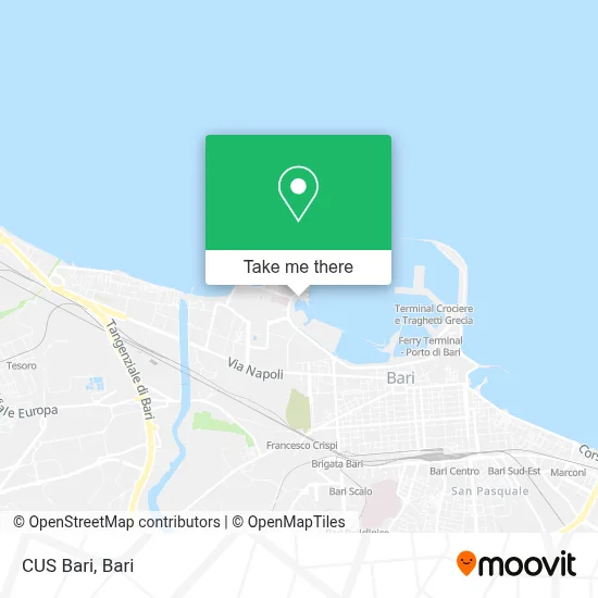 CUS Bari map