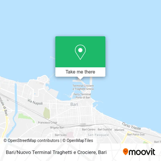 Bari / Nuovo Terminal Traghetti e Crociere map