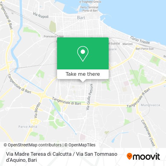 Via Madre Teresa di Calcutta / Via San Tommaso d'Aquino map