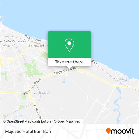 Majestic Hotel Bari map