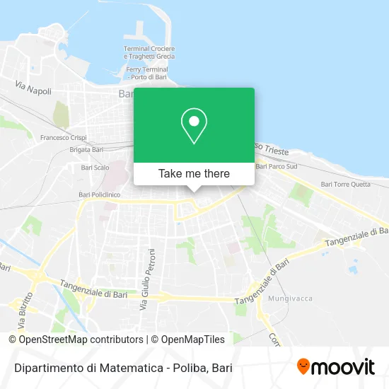 Dipartimento di Matematica - Poliba map
