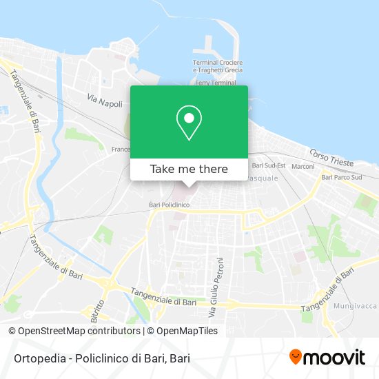 Ortopedia - Policlinico di Bari map