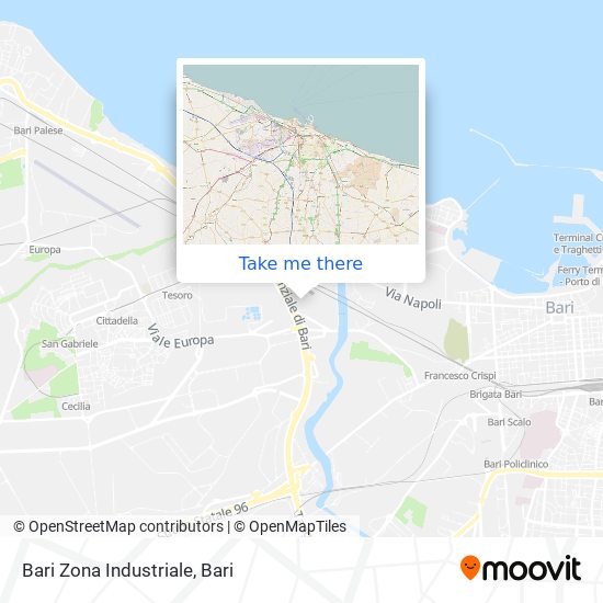 Bari Zona Industriale map