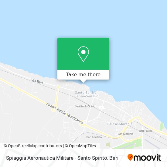 Spiaggia Aeronautica Militare - Santo Spirito map