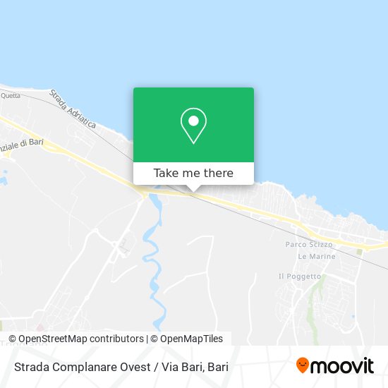 Strada Complanare Ovest / Via Bari map
